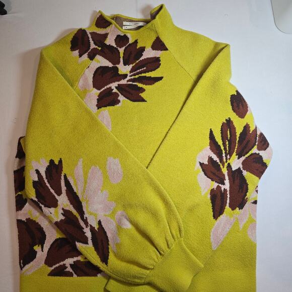 Anthropologie Floral Sweater Mock Neck - Picture 6 of 11